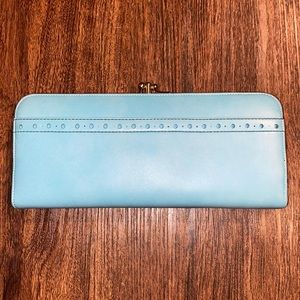 Vintage Baronet Fifth Ave Lt. Blue Leather Wallet